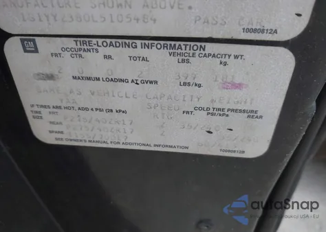 1990 Chevrolet Corvette из США, поврежденный, VIN 1G1YY2380L5105484